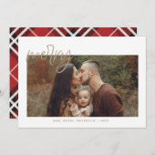 Gold Frohe Weihnachtskarte Einladung (Vorne/Hinten)