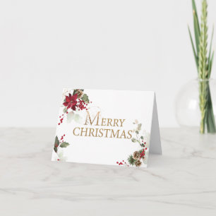 Gold Frohe Weihnachtskarte Feiertagskarte