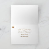 Gold Frohe Weihnachtskarte Karte (Innenseite)