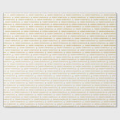 Gold Frohe Weihnachtsmuster Geschenkpapier (Flach)