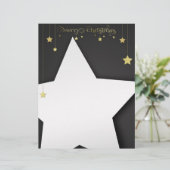 Gold Frohe Weihnachtsstars (Stehend Vorderseite)