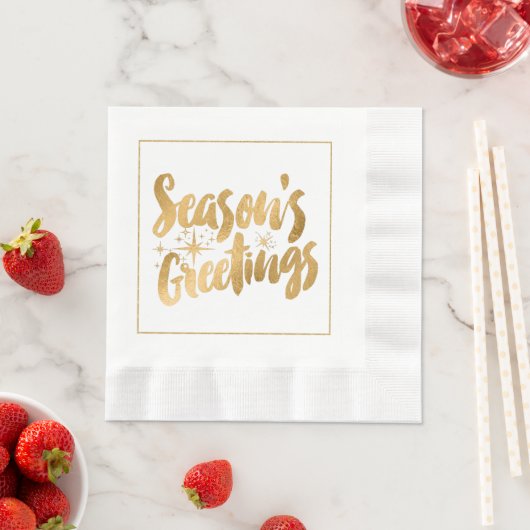 Gold Frohen Festtage Paper Napkins Serviette (Beispiel)