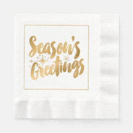 Gold Frohen Festtage Paper Napkins Serviette