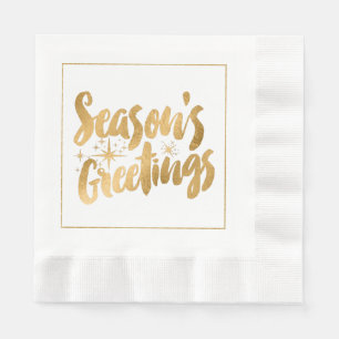 Gold Frohen Festtage Paper Napkins Serviette