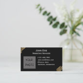 Gold-Front- und Back-Business-Cards Visitenkarte (Stehend Vorderseite)