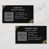 Gold-Front- und Back-Business-Cards Visitenkarte (Vorne/Hinten)