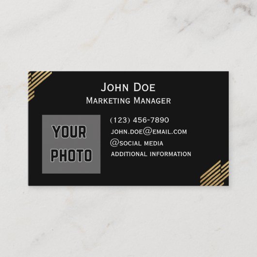 Gold-Front- und Back-Business-Cards Visitenkarte (Vorderseite)