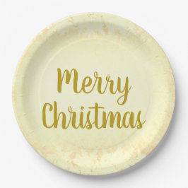 Gold Frost Frost Frohe Weihnachten Pappteller