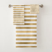 Gold Frozen Streifen Badehandtuch Set (Insitu)