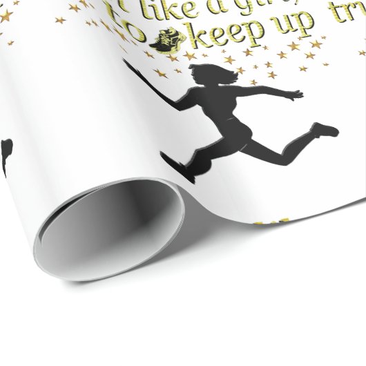 GOLD FÜHRT WIE EIN CHAMPION TRACK UND FELDDESIGN A GESCHENKPAPIER (Rolleneckpunkt)