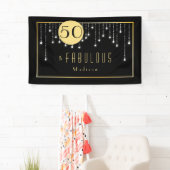 Gold Fun Fab 50th Birthday Banner (Insitu)