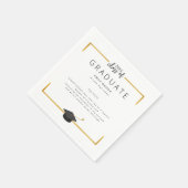 Gold Fun Fakten Graduation Party Napkins Serviette (Ecke)