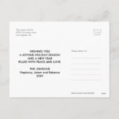 Gold Fun Merry Bright Foto Moderne Postkarte (Rückseite)