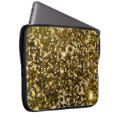 Gold funkeln: glänzender Hintergrund. Laptopschutzhülle (Vorne Rechts)