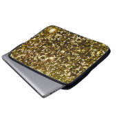 Gold funkeln: glänzender Hintergrund. Laptopschutzhülle (Vorne Knopf)