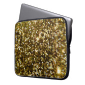 Gold funkeln: glänzender Hintergrund. Laptopschutzhülle (Vorderseite Links)