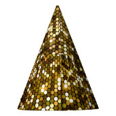 Gold funkeln: glänzender Hintergrund. Partyhütchen (Rückseite)