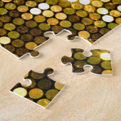 Gold funkeln: glänzender Hintergrund. Puzzle (Seite)