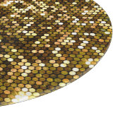 Gold funkeln: glänzender Hintergrund. Schneidebrett (Ecke)