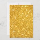 Gold Funkelnd Glitzer Brautparty Einladung (Rückseite)