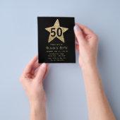 Gold Funkelnd Star 50. Geburtstagsparty Flyer (Gruppe)