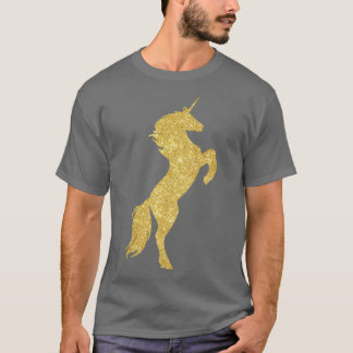 Gold Funkelnd Unicorn T-Shirt