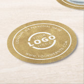 Gold für das Logo für Werbeaktionen Runder Pappuntersetzer (Angewinkelt)