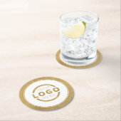 Gold für das Logo für Werbeaktionen Runder Pappuntersetzer (Vor Ort)