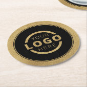 Gold für das Logo für Werbeaktionen Runder Pappuntersetzer (Angewinkelt)