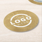 Gold für das Logo für Werbeaktionen Runder Pappuntersetzer (Angewinkelt)