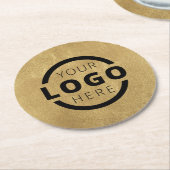 Gold für das Logo für Werbeaktionen Runder Pappuntersetzer (Angewinkelt)