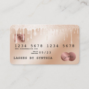 Gold für die Kreditkarte Visitenkarte