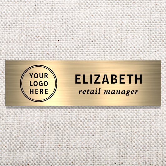 Gold für elegante Business-Logos Namensschild