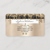 Gold für getropfte Kreditkarte Visitenkarte (Rückseite)