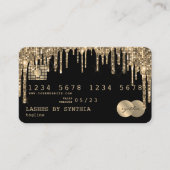 Gold für getropfte Kreditkarte Visitenkarte (Vorderseite)