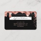 Gold für getropfte Kreditkarte Visitenkarte (Rückseite)