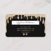 Gold für getropfte Kreditkarte Visitenkarte (Rückseite)