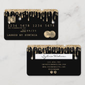 Gold für getropfte Kreditkarte Visitenkarte (Vorne/Hinten)