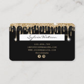 Gold für getropfte Kreditkarte Visitenkarte (Rückseite)