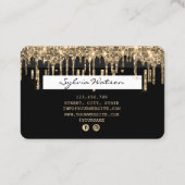 Gold für getropfte Kreditkarte Visitenkarte (Rückseite)