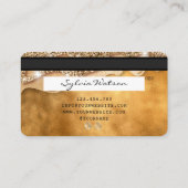 Gold für getropfte Kreditkarte Visitenkarte (Rückseite)