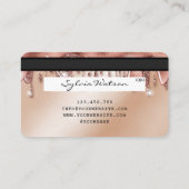 Gold für getropfte Kreditkarte Visitenkarte (Rückseite)