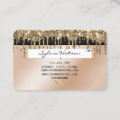 Gold für getropfte Kreditkarte Visitenkarte (Rückseite)