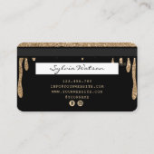 Gold für getropfte Kreditkarte Visitenkarte (Rückseite)