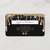 Gold für getropfte Kreditkarte Visitenkarte (Rückseite)