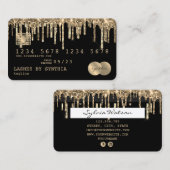 Gold für getropfte Kreditkarte Visitenkarte (Vorne/Hinten)