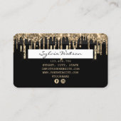 Gold für getropfte Kreditkarte Visitenkarte (Rückseite)