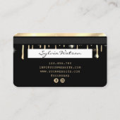 Gold für getropfte Kreditkarte Visitenkarte (Rückseite)