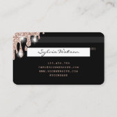 Gold für getropfte Kreditkarte Visitenkarte (Rückseite)