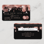 Gold für getropfte Kreditkarte Visitenkarte (Vorne/Hinten)